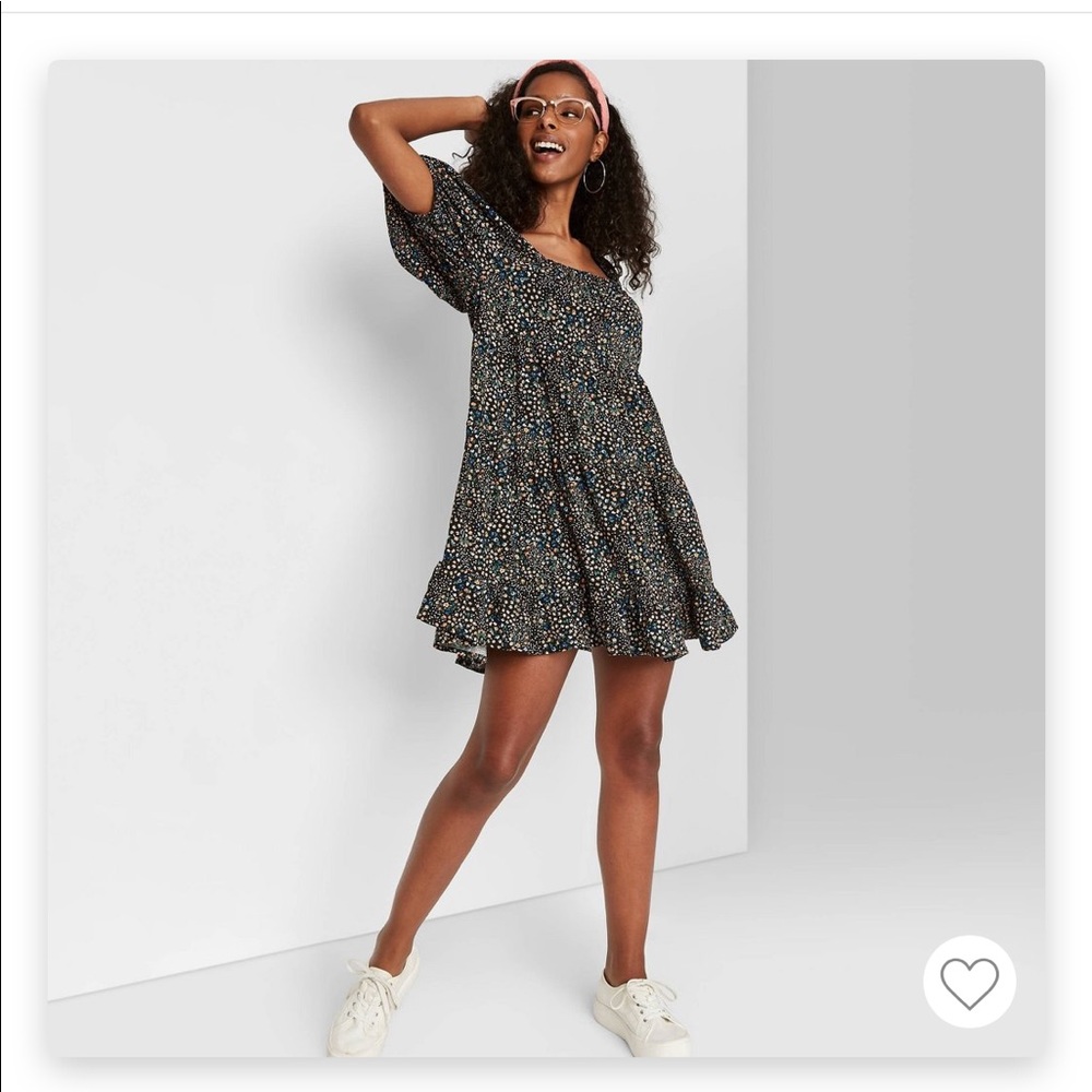 NWOT Target Black floral dress!